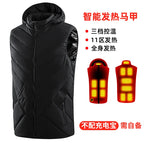 Gilet Chauffant à Capuche Unisexe - 11 Zones de Chaleur USB