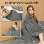 Grande couverture chauffante en flanelle douce - 9 niveaux (160×130 cm)