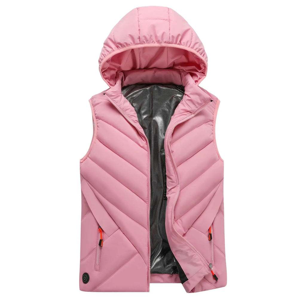 Gilet Chauffant à Capuche Unisexe - 11 Zones de Chaleur USB
