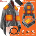 Beheizbarer Wärmeschal aus Thermofleece – USB-wiederaufladbarer Akku – 3 Heizstufen
