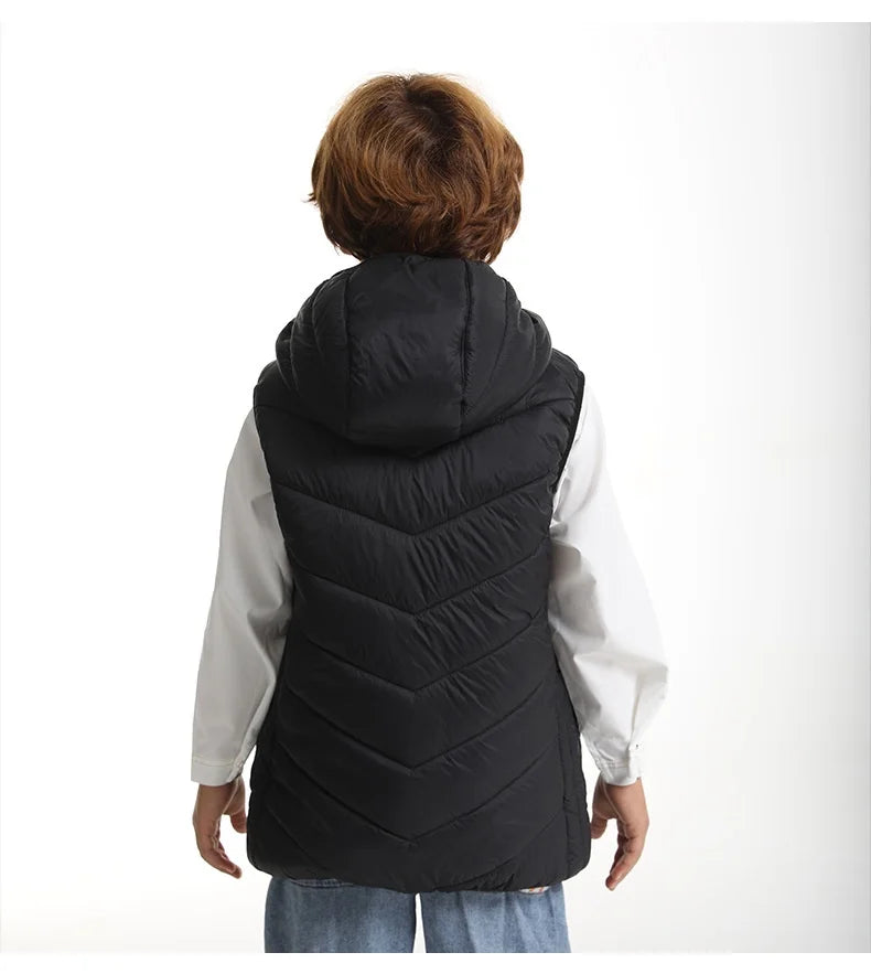 Gilet Chauffant à Capuche Enfant - 8 Zones Thermiques USB