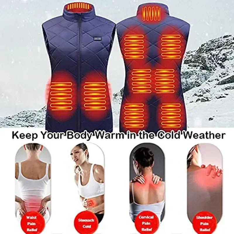 Veste sans manches chauffante femme - Graphène USB