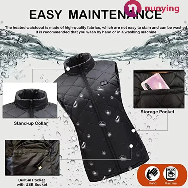 Veste sans manches chauffante femme - Graphène USB