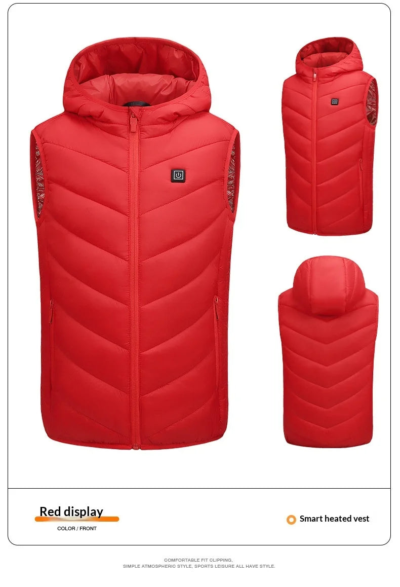Gilet Chauffant à Capuche Enfant - 8 Zones Thermiques USB