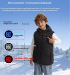 Gilet Chauffant à Capuche Enfant - 8 Zones Thermiques USB