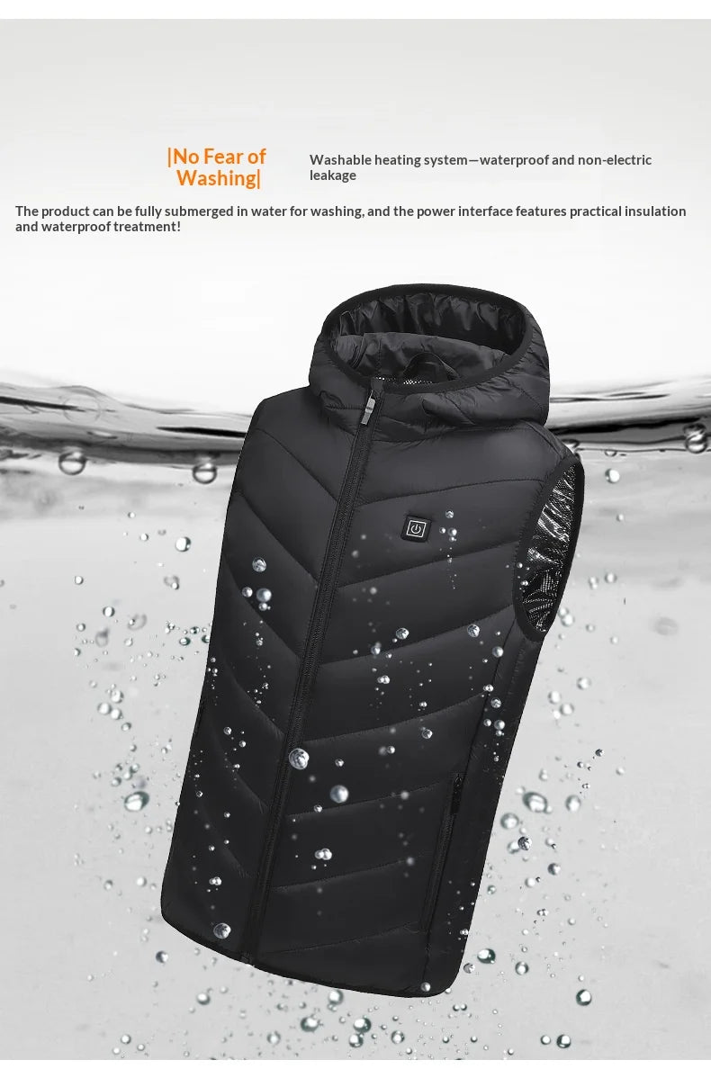 Gilet Chauffant à Capuche Enfant - 8 Zones Thermiques USB