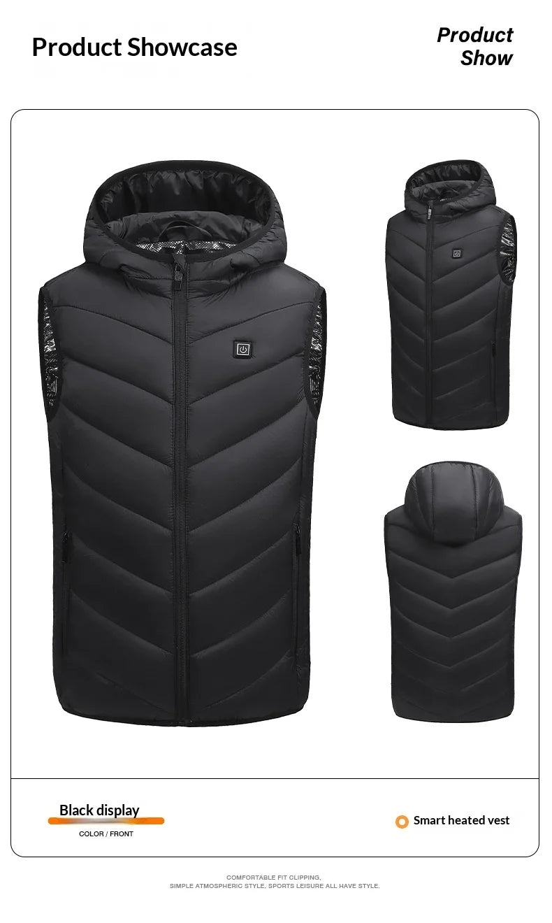 Gilet Chauffant à Capuche Enfant - 8 Zones Thermiques USB