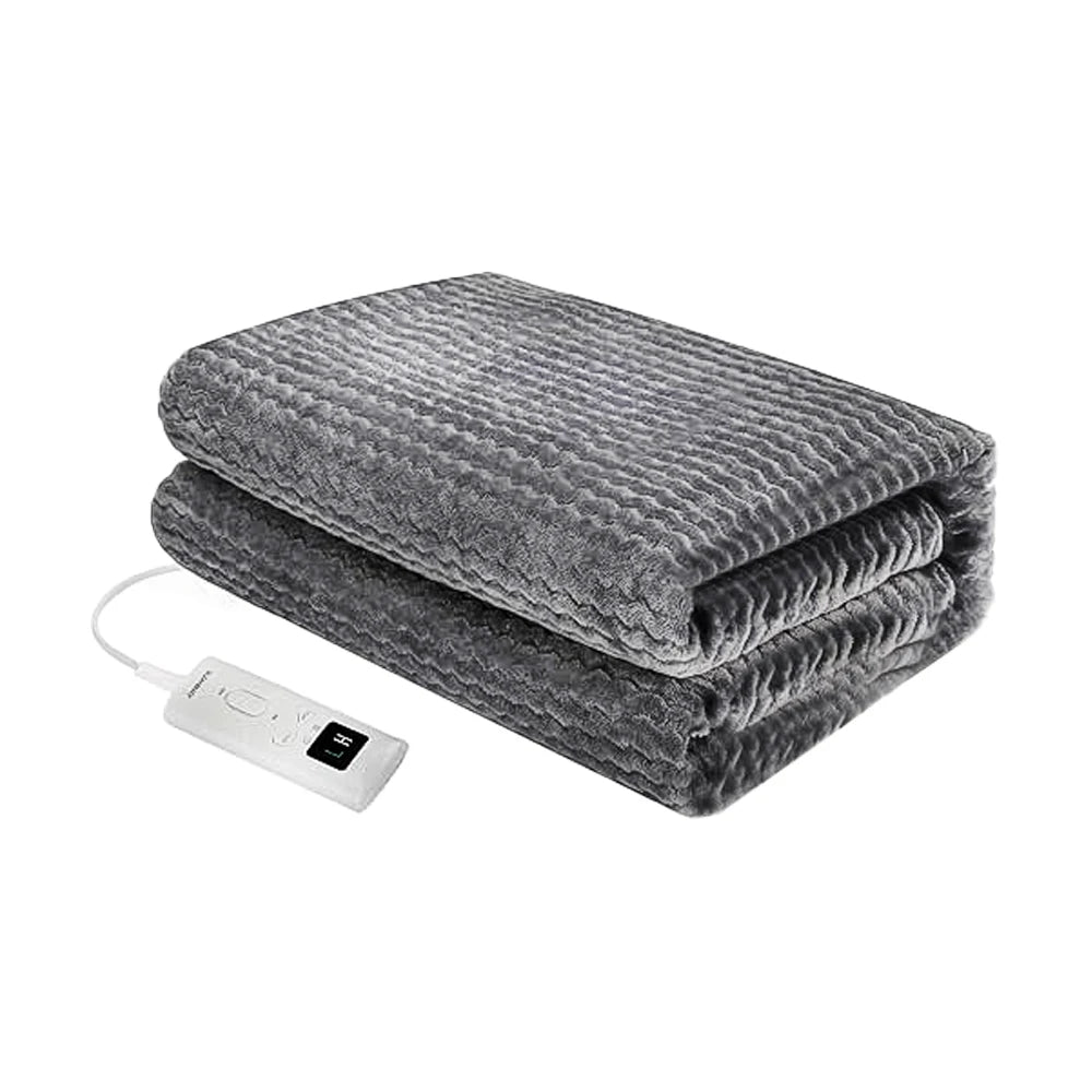 Grande couverture chauffante en flanelle douce - 9 niveaux (160×130 cm)