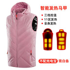 Gilet Chauffant à Capuche Unisexe - 11 Zones de Chaleur USB