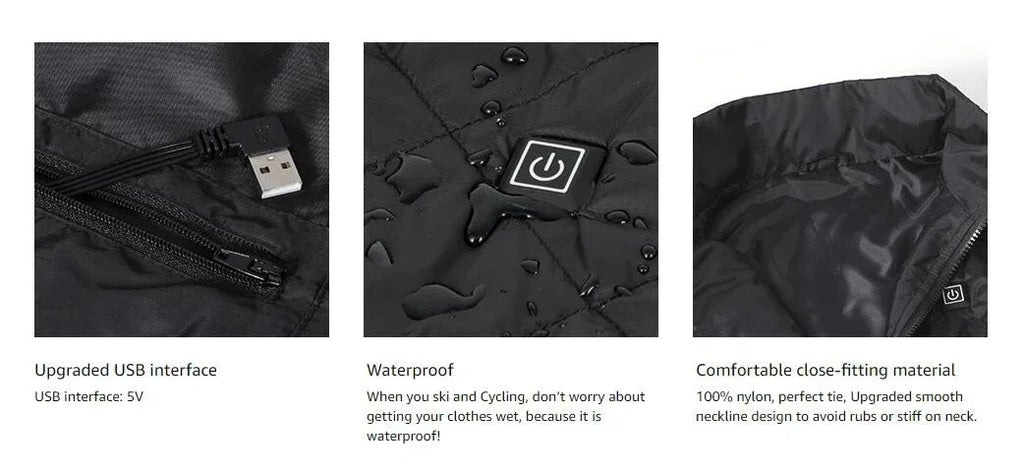 Veste sans manches chauffante femme - Graphène USB