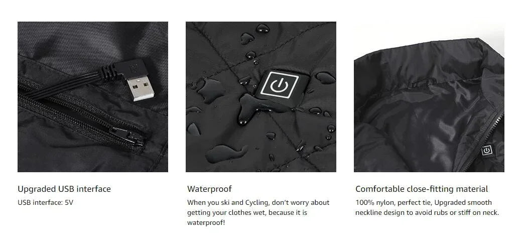 Veste sans manches chauffante femme - Graphène USB